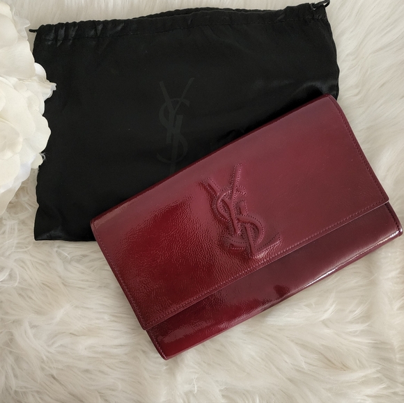 SOLD YSL Patent Leather Clutch - Picture 2 of 4